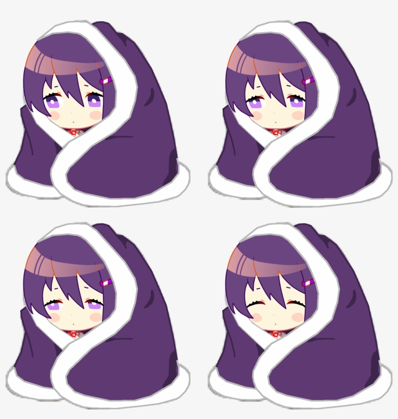 Edited Mediahd Sleeping Chibi Yuri Sprites Png Yuri - Ddlc Sleeping Chibi Sprites, transparent png #3565987