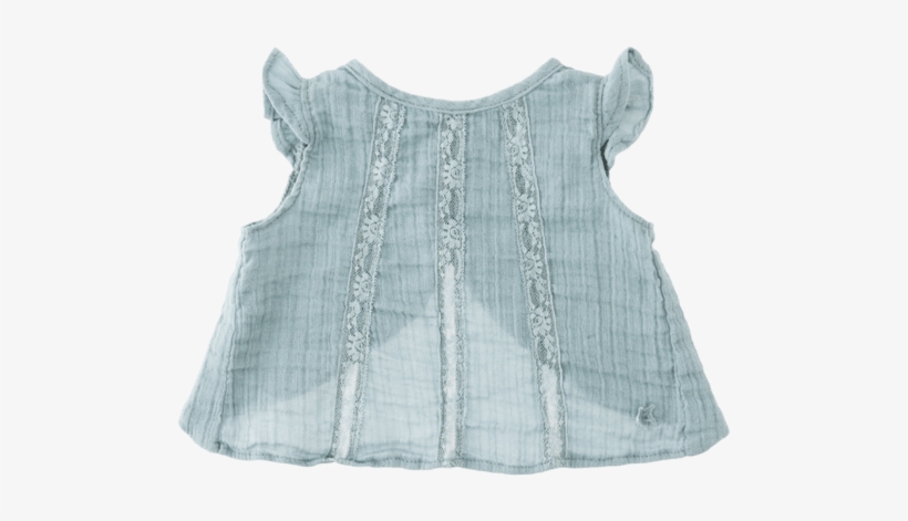 Tocoto Vintage Lace Sleeveless Blouse In Green - Green, transparent png #3566678