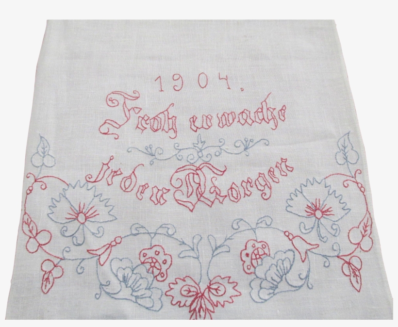 Antique 1904 Monogrammed German Show Towel Antique, transparent png #3566752