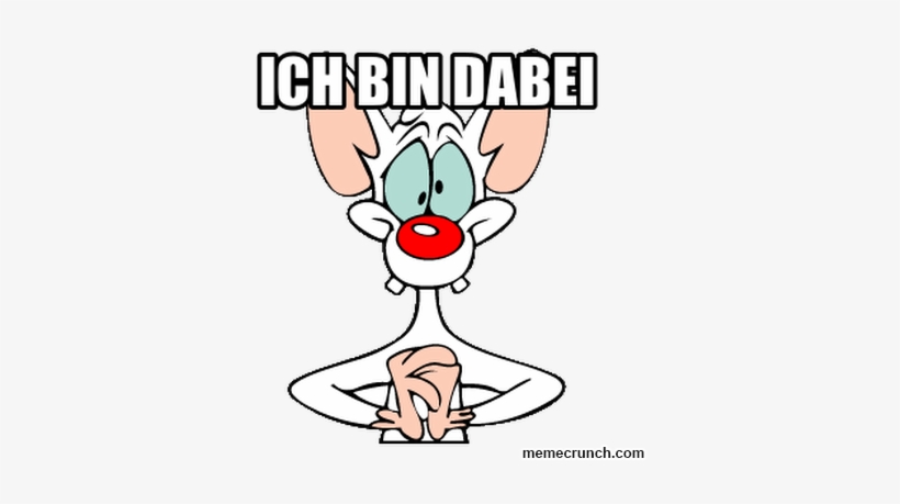 Lovely Memes T Ich Bin Dabei - Pinky And The Brain Masks, transparent png #3567024
