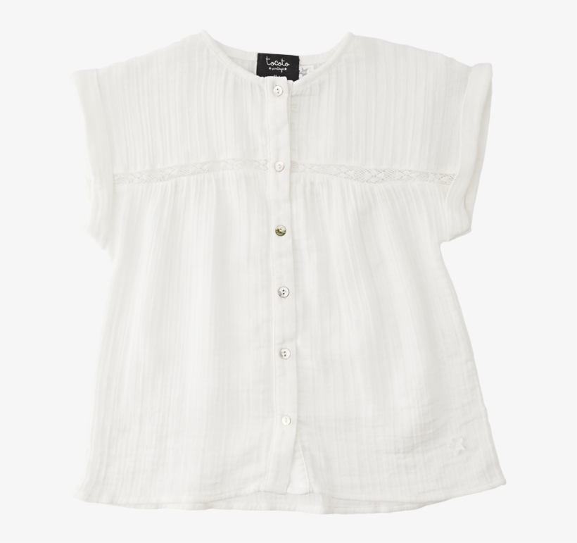 Home>outlet>tocoto Vintage Lace Blouse White - Blouse, transparent png #3567070