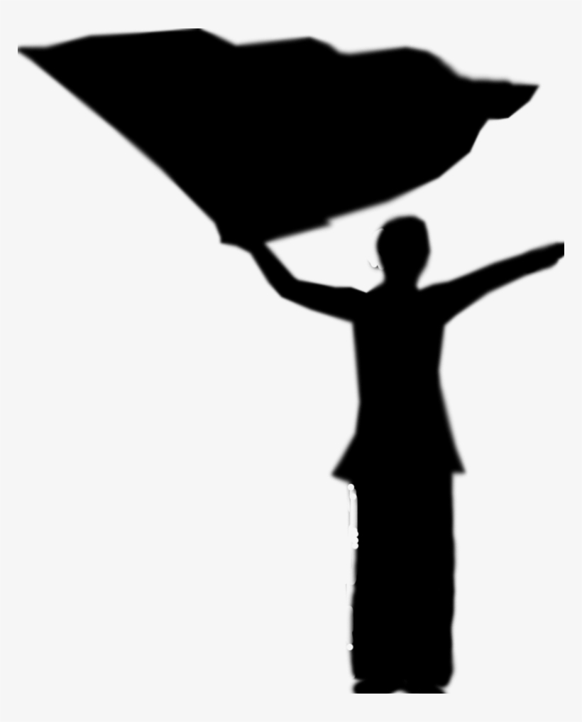 Colorguard Clip Art - Color Guard Silhouette Png, transparent png #3567262