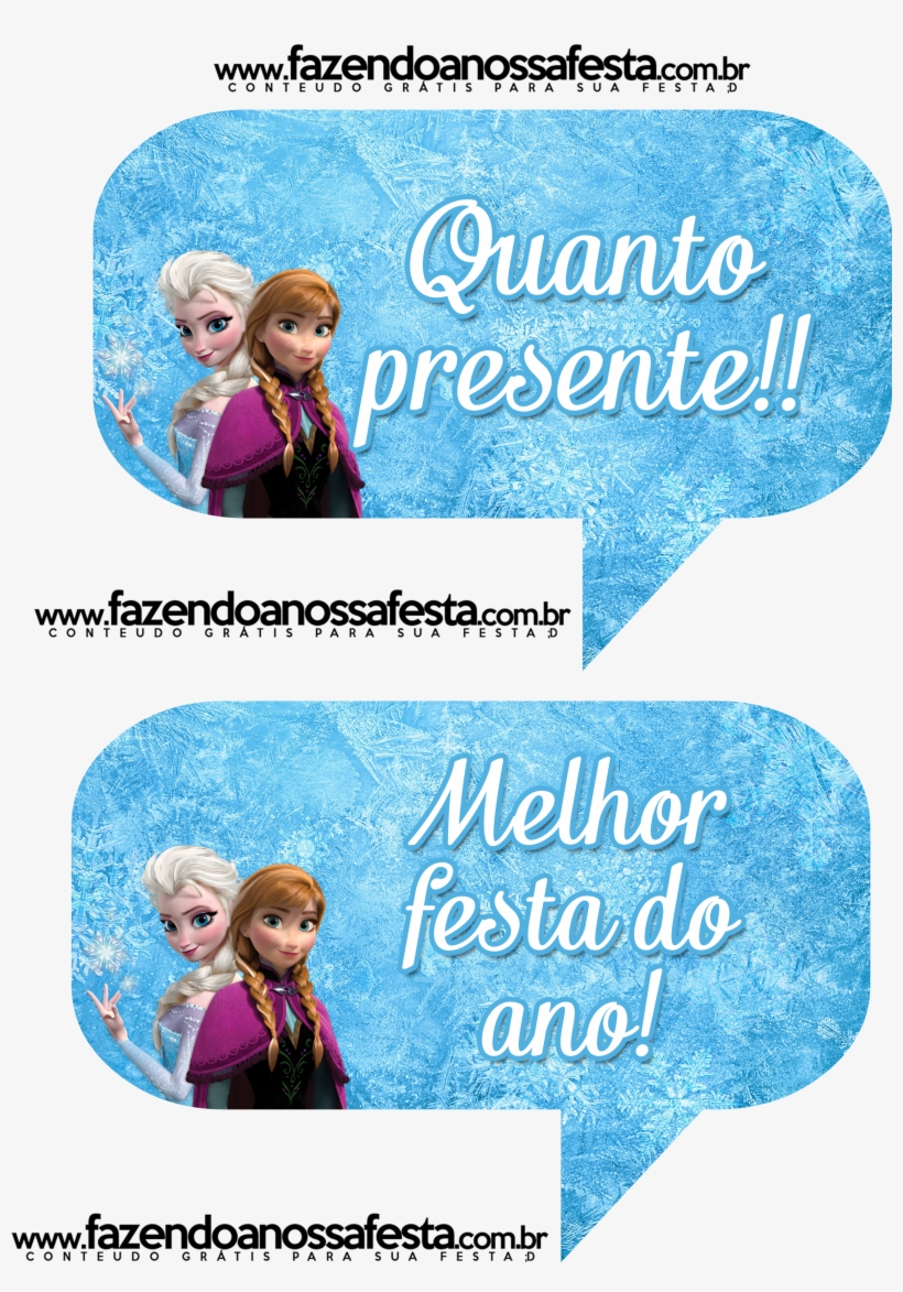 Plaquinhas Divertidas Para Fotos Frozen - Plaquinhas De Festa Frozen, transparent png #3568360