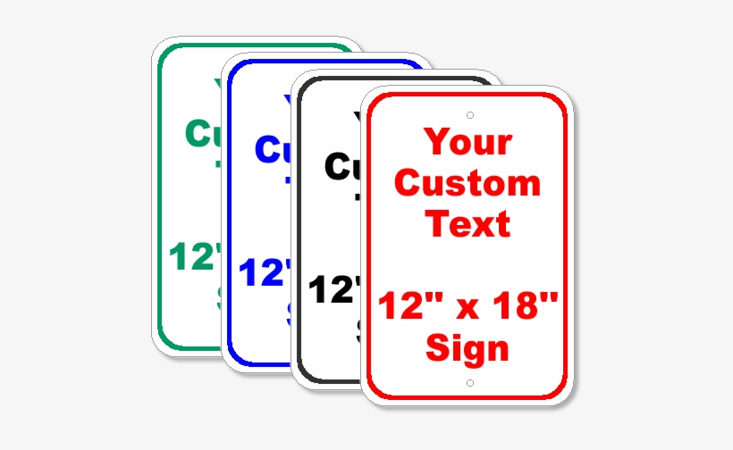 Custom Printed Parking Signs - Custom Parking Sign 12 X 18, transparent png #3568408