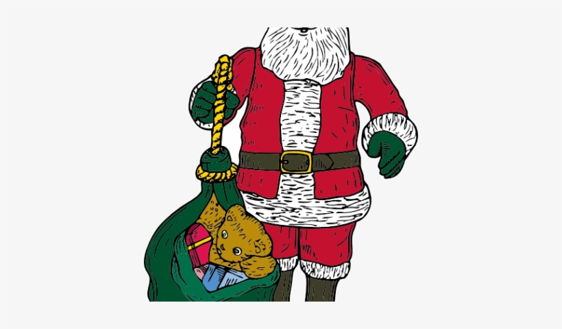 Christmas Boutique Wedding Boutique Sweet Story Boutique - Santa With Bag, transparent png #3568648