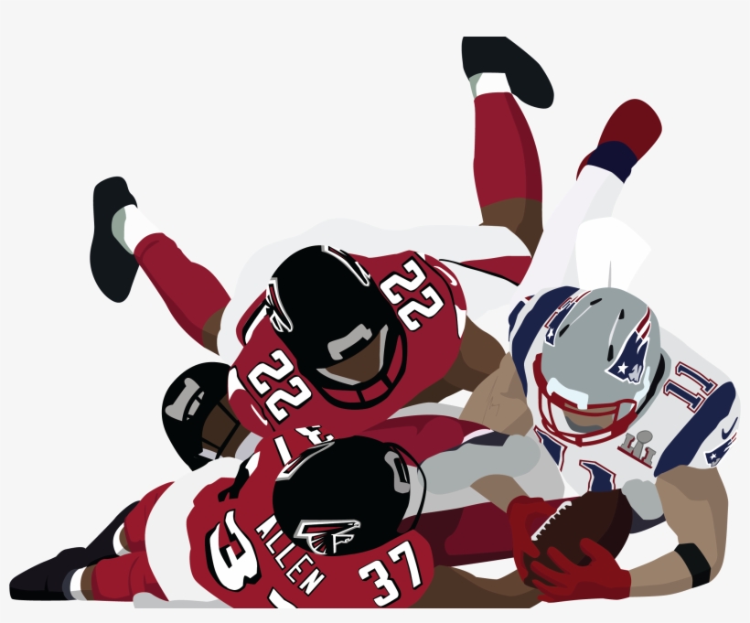 Julian Edelman Vector Illustration - Kick American Football, transparent png #3568770