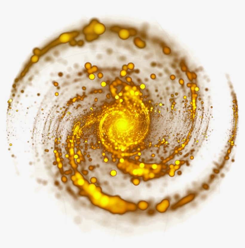 Art Effects Swirl Glitter Gold Stickers - Gold Halo Png, transparent png #3569014