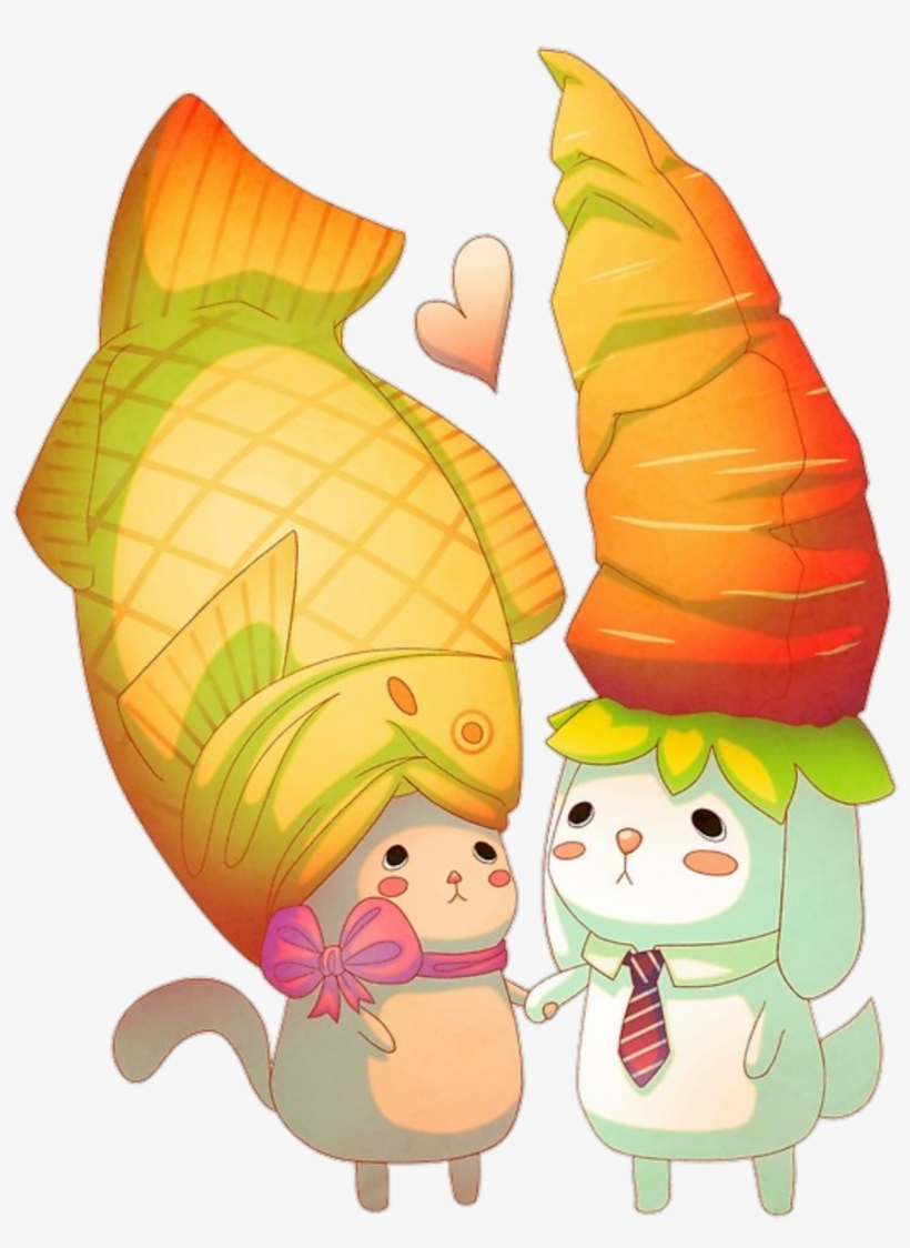 Love Heart Fish Carrot Kawaii Rabbit Bunny Bunnyrabbit, transparent png #3569266