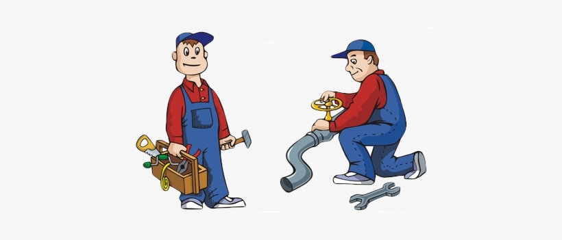 Plumber Clipart Transparent - Cartoon Working With Tools, transparent png #3569433