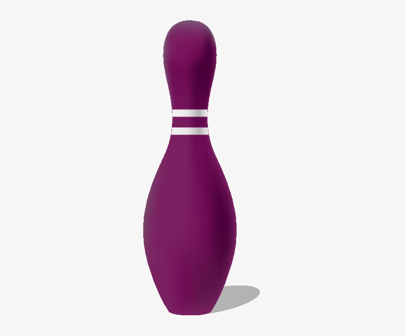 Bowling Pin Purple - Pino De Boliche Vector, transparent png #3570096