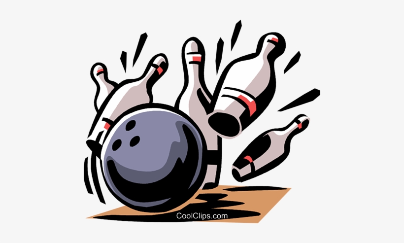 Bowling Ball And Pins Royalty Free Vector Clip Art - Pinos De Bolichi Png, transparent png #3570217