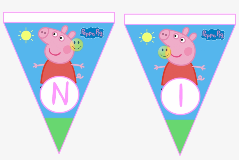 Banderines De Pepa Banderines De Pepa Banderines Para - Banderin De La Peppa, transparent png #3570584
