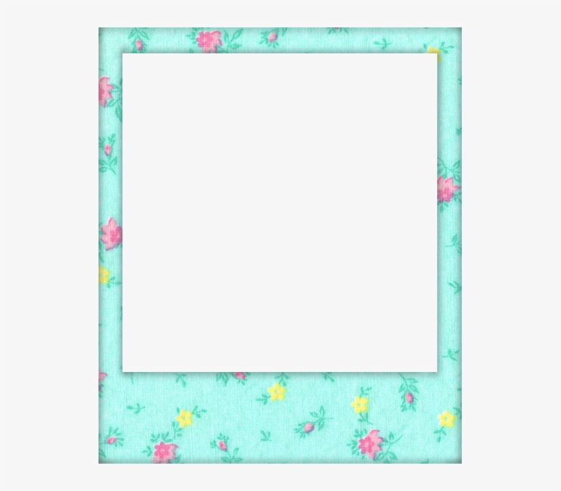 Vintage Freebie With Keren - Polaroid Frame Png Floral, transparent png #3570735