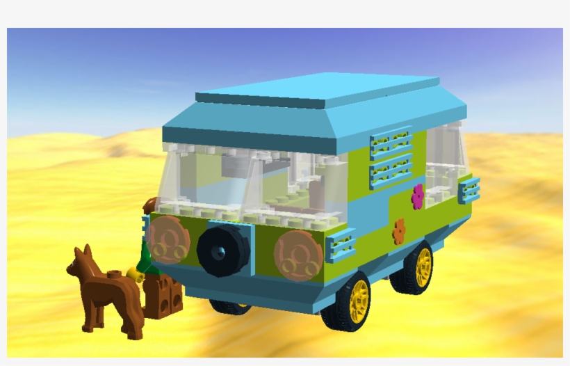 Scooby Doo Mystery Machine Minifig Scaled - Food Truck, transparent png #3570935