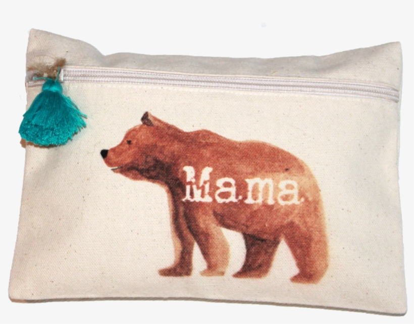 Mama Bear Zipper Pouch - Placemat, transparent png #3571542