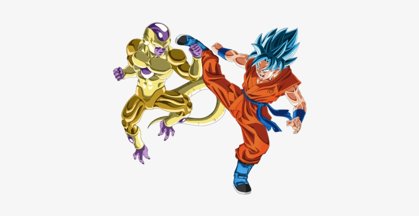 Gold Frieza Vs Ssgss Goku No Aura By Dragonballaffinity - Goku Vs Golden Freezer Png, transparent png #3571855