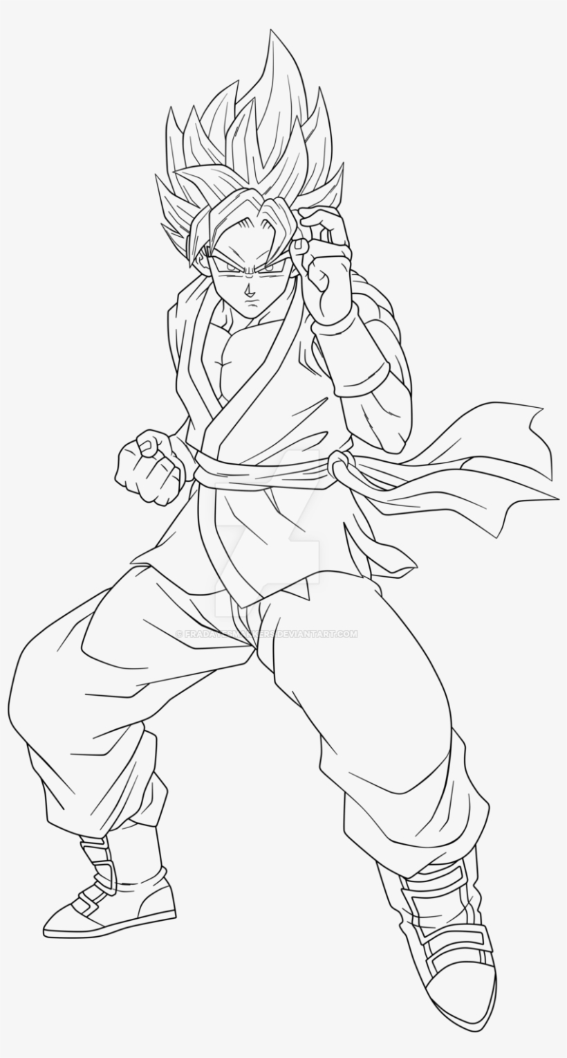 Ssgss Goku Coloring Pages 3 By Jon - Drawing, transparent png #3572023