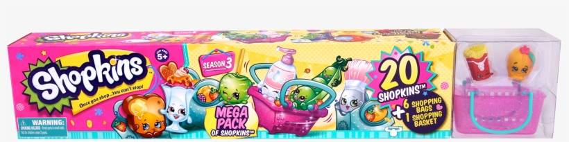 Shopkins Exclusive Mega Pack, , Large - Shopkins Season 3 Mega Pack Of Shopkins - 20 Shopkins, transparent png #3572075