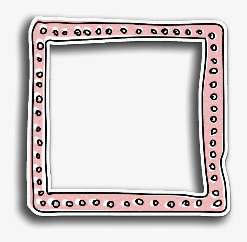 Frame Border Peach Pink Pastel Overlay Scrapbook - Doodle Frame Png, transparent png #3572079