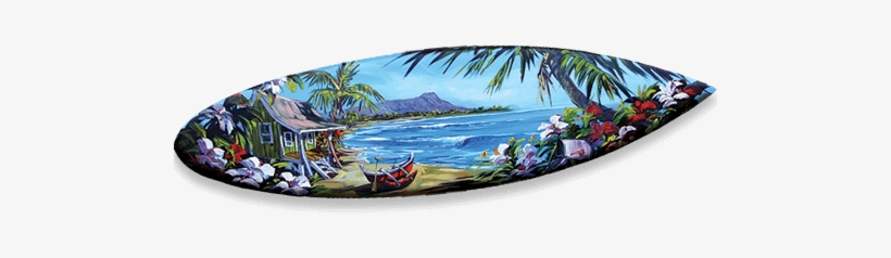 Paddle Diamond Head - Painted Mini Surfboard Steve Barton, transparent png #3572144