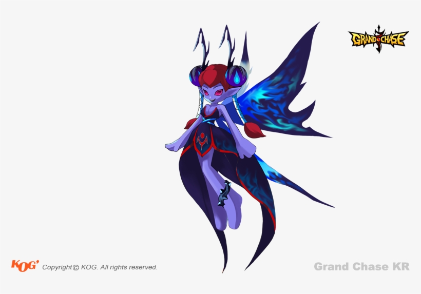 08 Black Fairy Queen - Grand Chase Fairy, transparent png #3572487