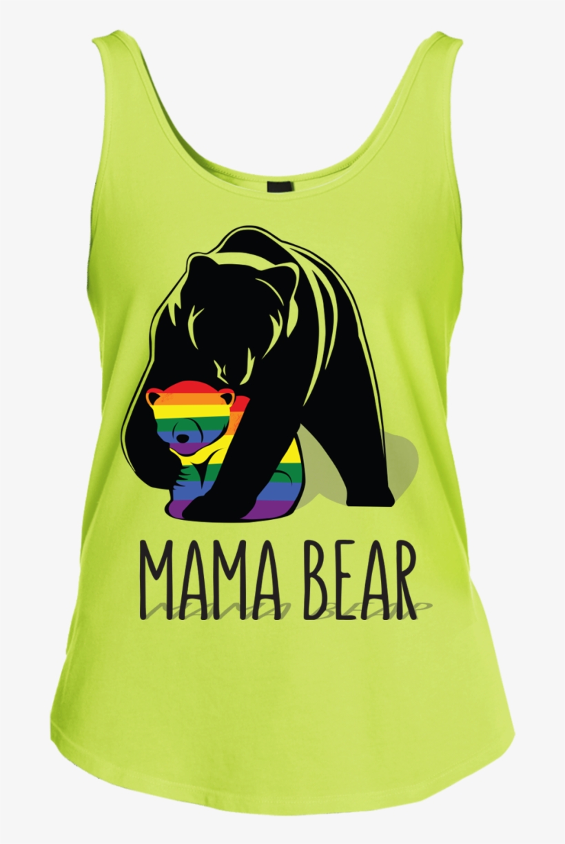 Mama Bear Lgbtq Threads Junior Fit Cotton Tank Top - Cute Mama Bear Baby Onesies, transparent png #3572708