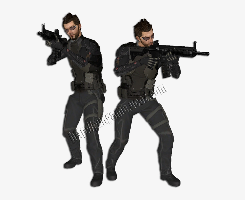 [deusex] Adam Jensen - Machine Gun, transparent png #3573819