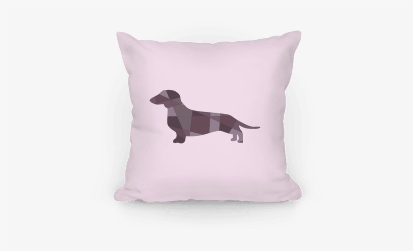 Geometric Wiener Dog Pillow - Geometric Wiener Dog Tote Bag: Funny Tote Bag From, transparent png #3574027