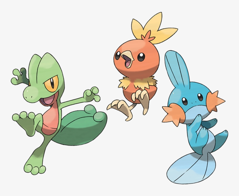 Header Pokemon Torchic Treecko Mudkip Free Transparent Png Download Pngkey