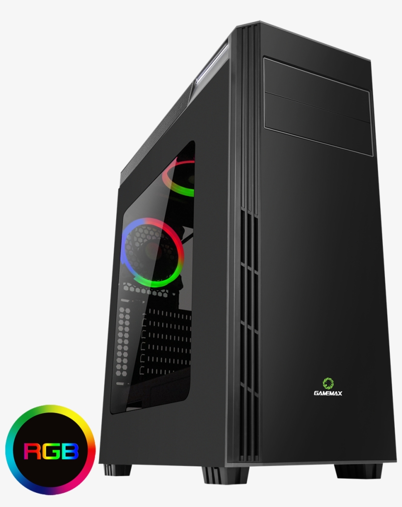 Gamemax Graphite Rgb Midi Gaming Case - Computer Case, transparent png #3574758