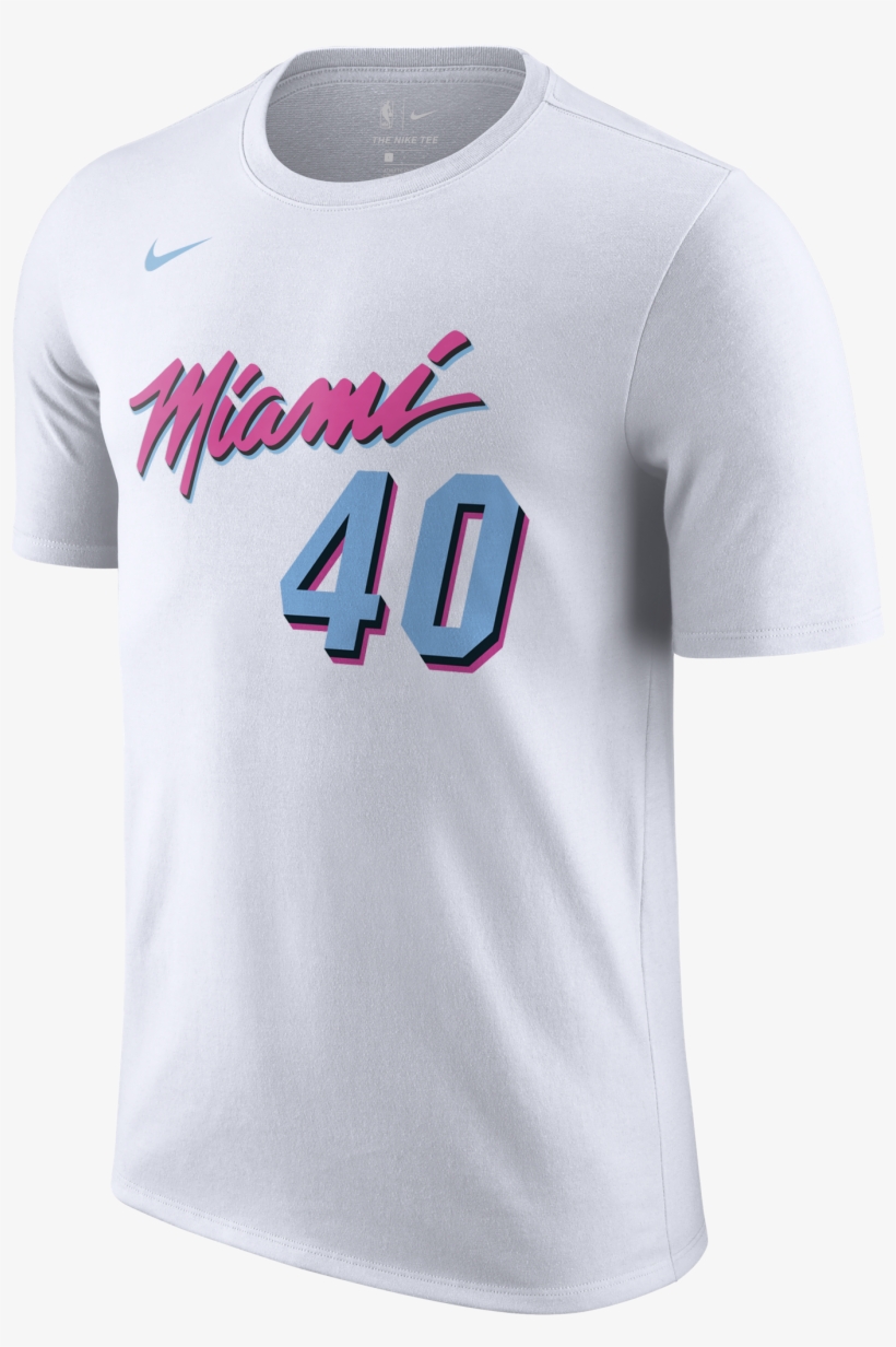 Haslem Nike Miami Heat Vice Uniform City Edition Name - T Shirt Miami Heat, transparent png #3575017