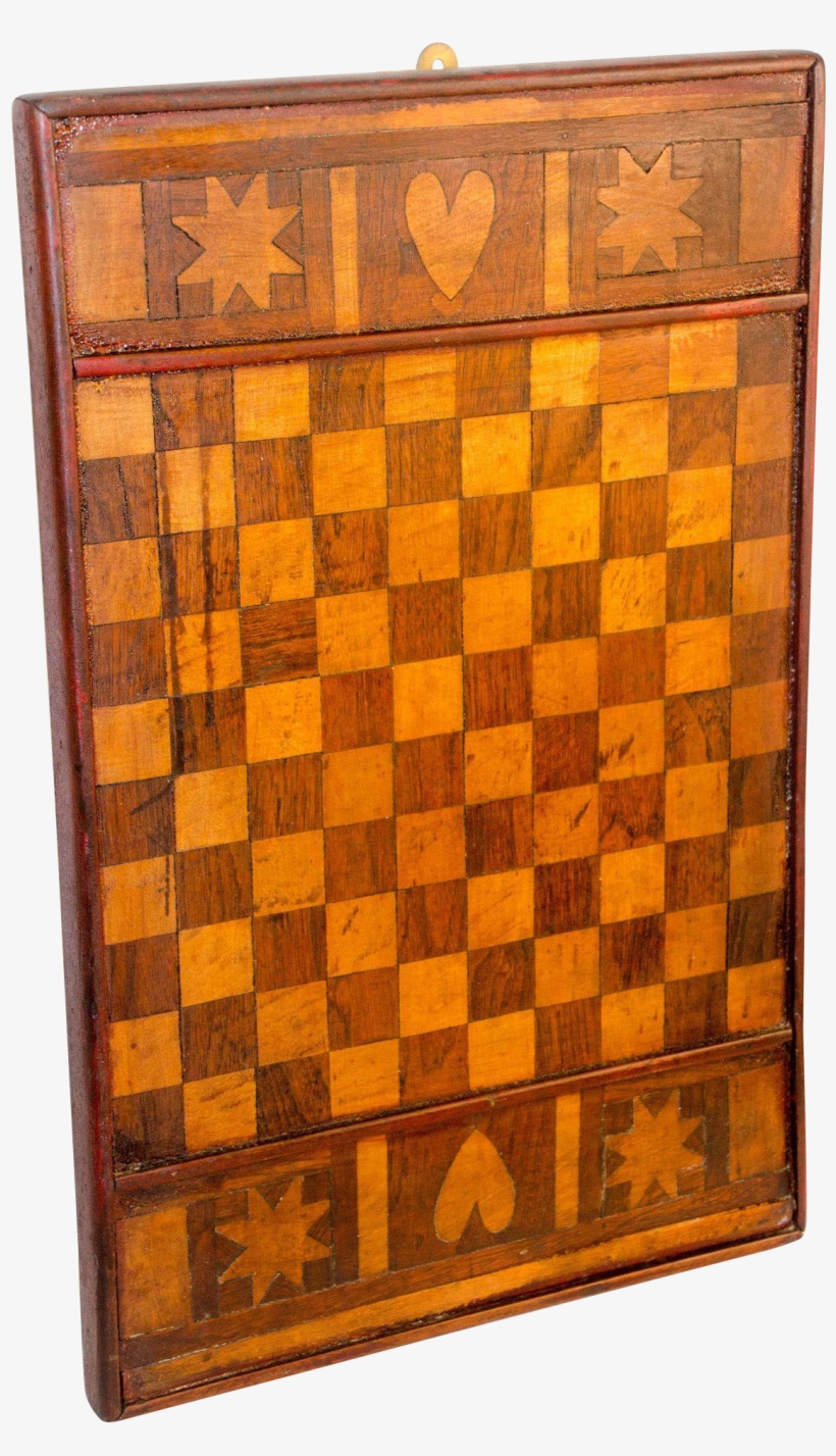 Early Maple And Walnut Inlaid Checker Board - Chiffonier, transparent png #3575103
