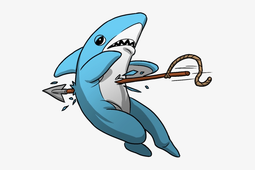 Left Shark Struck By A Harpoon - Clip Art Left Shark, transparent png #3575488