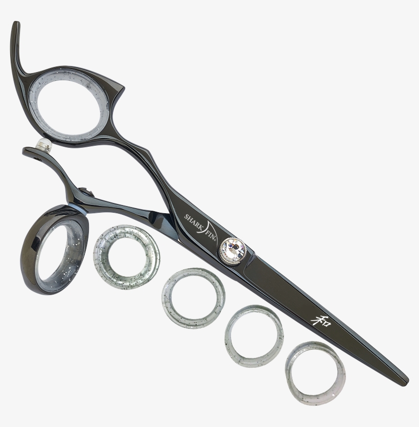 Left Hand Professional Swivel Black Titanium Cutting - Handedness, transparent png #3576115
