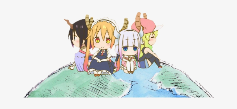 #elma #tohru #kanna #lucoa #kobayashi-san Chi No Maid - Kobayashi No Dragon Maid Transparent, transparent png #3576730