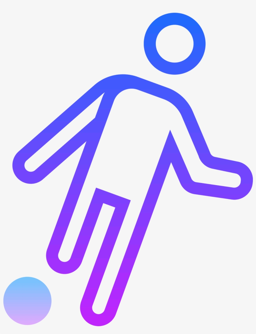 Shows A Silhouette Of A Man On With One Leg Raised - Football, transparent png #3576809