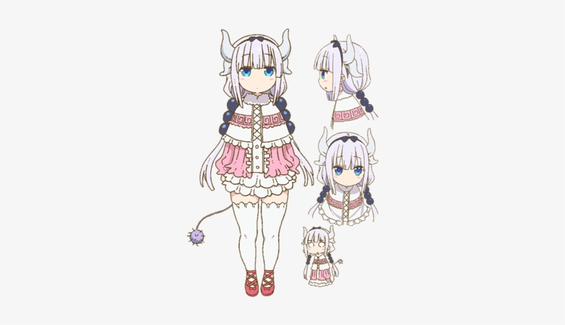 Miss Kobayashis Dragon Maid Characters Tropes Png Lucoa - Maid Dragon Anime Characters, transparent png #3576833