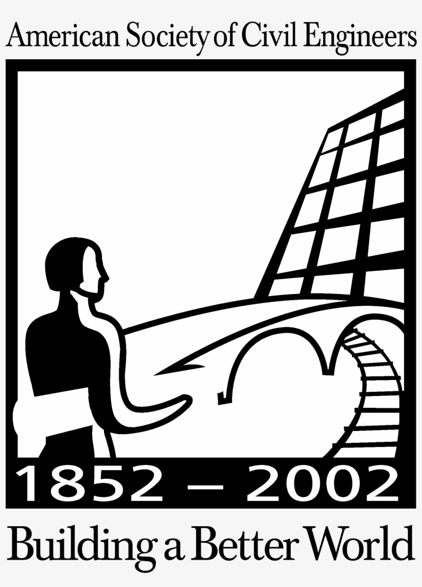 Asce Logo Black And White - American Society Of Civil Engineers, transparent png #3581428