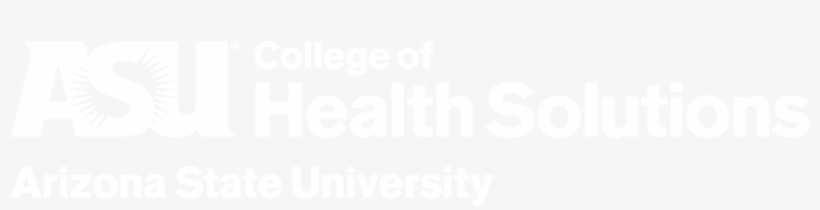 Asu College Of Health Solutions - Arizona State University Logo White, transparent png #3582544