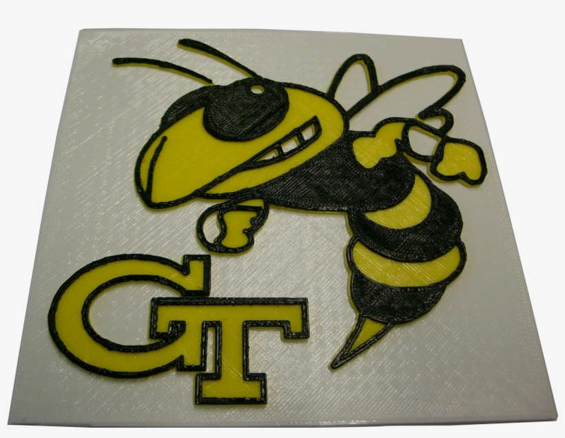 Ga Tech Logo Sign - Guc Babys Tees Georgia Institute Of Technology White, transparent png #3583410