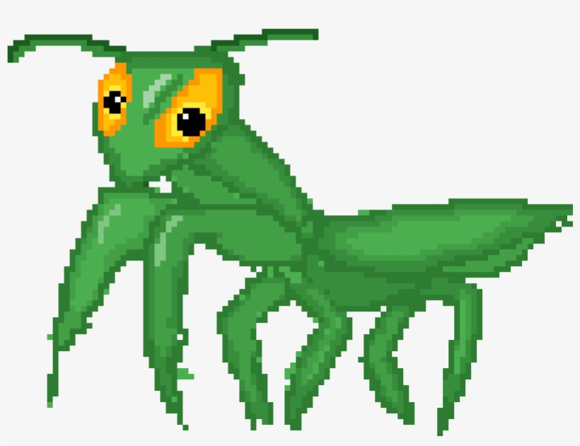 Praying Mantis Sprite - Cartoon, transparent png #3583500