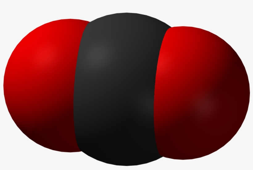 Carbon Dioxide 3d Vdw - Chemical Formula For Carbon Dioxide, transparent png #3583887