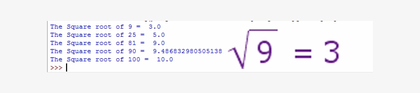 Python Square Root - Type Square Root In Python - Free Transparent PNG ...