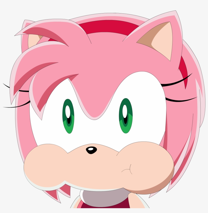 Amy Rose Puffy Cheeks, transparent png #3585425