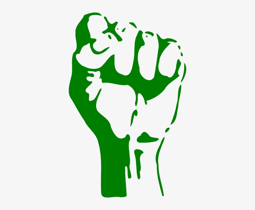 Fist Clip Art At Clker - Raised Fist, transparent png #3586348