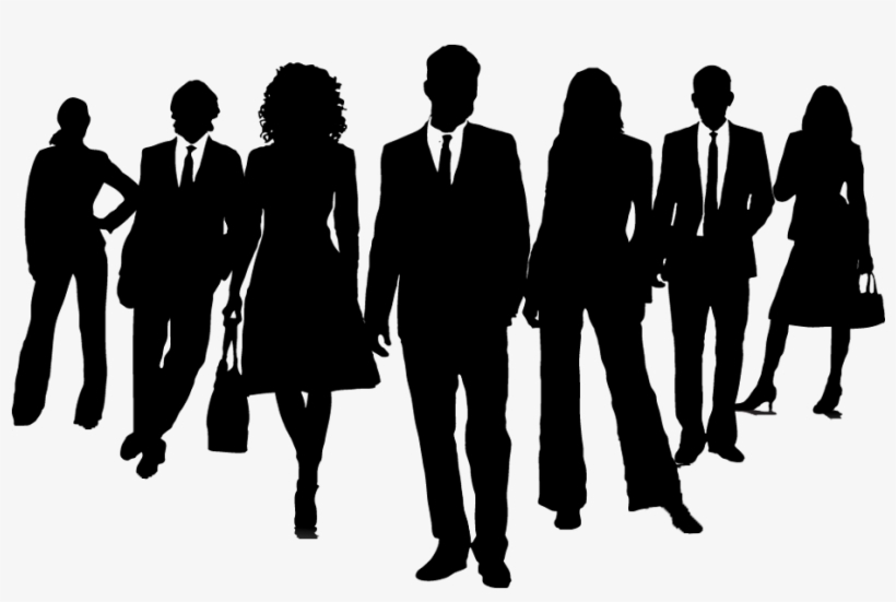 Clientes - Group Of Business People Silhouette, transparent png #3586368