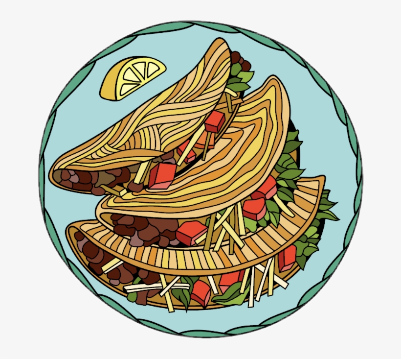 Food Mexicanfood Mexican Taco Tacos Abstract Colorful - Taco, transparent png #3586467