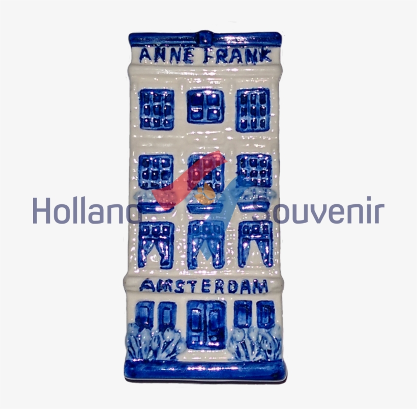 Magnet Delft Blue Anne Frank - Blue And White Porcelain, transparent png #3587198