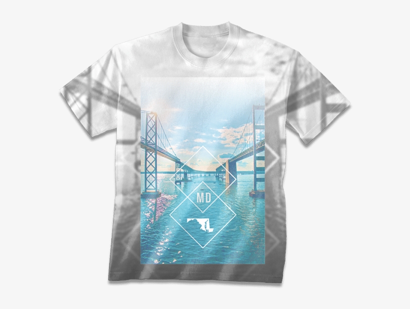 "bay Bridge" Men's Short Sleeve Tee - Active Shirt, transparent png #3587287