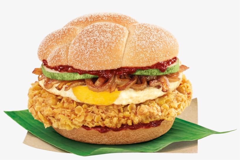 Inspired By The Iconic Malay Dish, The “nasi Lemak” - Nasi Lemak Burger Mcdonalds, transparent png #3587309